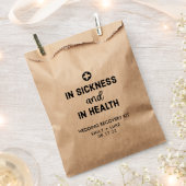 モダン IN SICKNESS AND HEALTH ウェディング リカバリー フェイバーバッグ (クリップ留めされた状態)