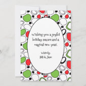 モダン JOY ホリデー フラット カード – オリジナル メッセージ (裏面)
