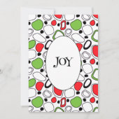 モダン JOY ホリデー フラット カード - オーダーメッセージ (正面)