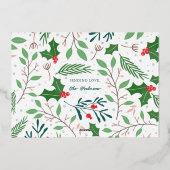 モダン JOY ホリーバerry フォト 箔シーズンカード (裏面)