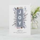 モダン 'JOY' ボタニカル 冬の葉っぱ クリスマス (スタンド正面)