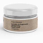 モダン kraft化粧品jarラベル1 x 7.25 ラップアラウンドラベル