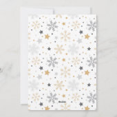 モダン Let's Be Merry ハッピーホリデー スノーフレーク シーズンカード (裏面)