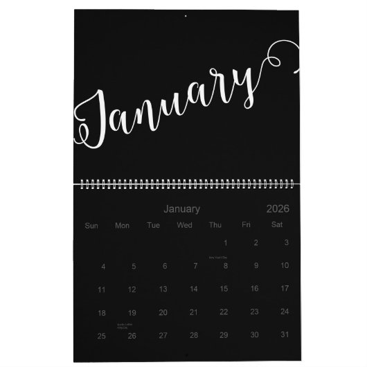 モダン, Minimalist, 2025カレンダー カレンダー (1月 2026)