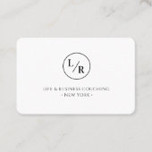 モダン, Monogram，白い名刺 名刺 (正面)