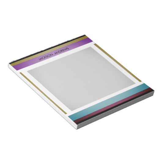 モダン Name Notepad(スタイリッシュはっきりしたパーソナライズされた) ノートパッド (アングル)