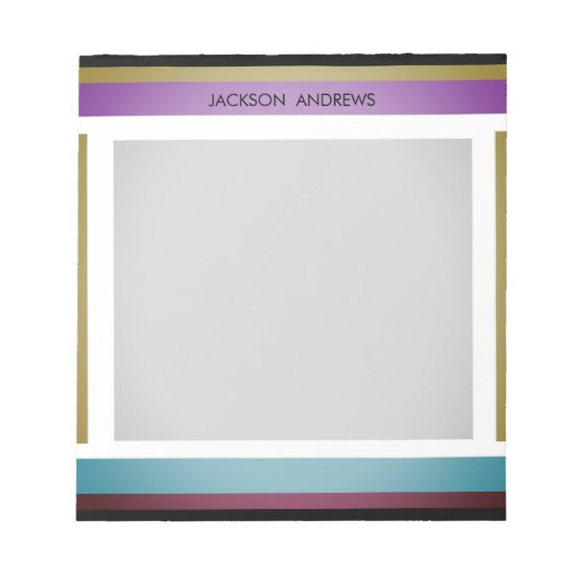 モダン Name Notepad(スタイリッシュはっきりしたパーソナライズされた) ノートパッド (正面)