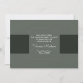モダン | Sage エレガント Green 2写真卒業 案内状 (裏面)