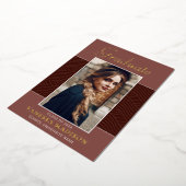 モダン | Script エレガント1フォトフォイルのグラッドカード 箔招待状 (回転した状態)