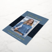 モダン | Script エレガント1フォトフォイルのグラッドカード 箔招待状 (回転した状態)