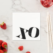 モダン X と O ナプキン スタンダードカクテルナプキン (インサイチュ)