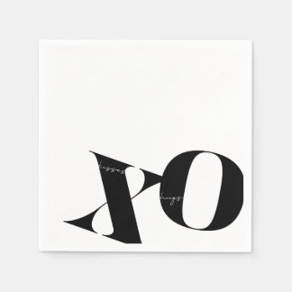 モダン X と O ナプキン スタンダードカクテルナプキン