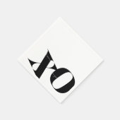 モダン X と O ナプキン スタンダードカクテルナプキン (角)