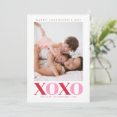 モダン XOXO バレンタイン 写真 シーズンカード (スタンド正面)