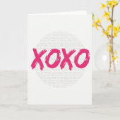 モダン Xoxo ラブカード カード (黄色い花)