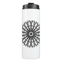 _モダンA万華鏡のように千変万化するパターンバラ円_色_黒