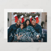 モダンA移動メリー新しいホームフォトホリディムービング 案内ポストカード (正面/裏面)