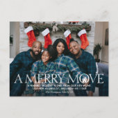 モダンA移動メリー新しいホームフォトホリディムービング 案内ポストカード (正面)