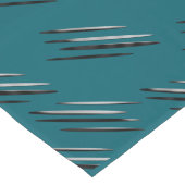 モダンAfrocentric – シルバーとブラックのモチーフ線 ショートテーブルランナー (コーナー)