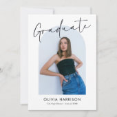 モダンArch写真の卒業 招待状 (正面)