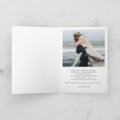 モダンArch 2写真ハンドレタ結婚ー サンキューカード (内部)