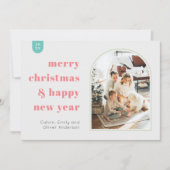 モダンArch and Minimalist Photo Christmas Card 招待状 (正面)