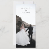 モダンArch Black and Whiteの結婚Photo Menu (裏面)