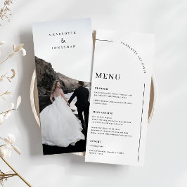 モダンArch Black and Whiteの結婚Photo Menu