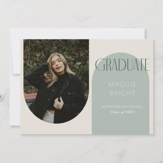 モダンarch boho大学院発表オープンハウス 招待状 (正面)