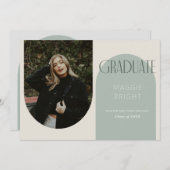 モダンarch boho大学院発表オープンハウス 招待状 (正面/裏面)