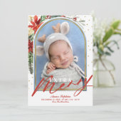 モダンArch Christmasベビー誕生発表 シーズンカード (スタンド正面)