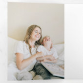 モダンArch Christmas Waterカラーフローラ写真 三つ折りカード (内部最初)