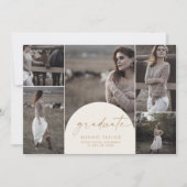 モダンArch Cream卒業数々の写真卒業 案内状 (正面)