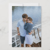 モダンArch Dusty Blue Photo結婚's 招待状 (裏面)