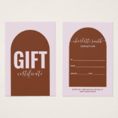 モダンArch Earth Tones商品券 (正面&裏面)