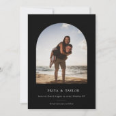 モダンArch Frame Flat日付の写真カードを保存 セーブザデート (正面)