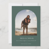 モダンArch Frame Flat日付の写真カードを保存 セーブザデート (正面)