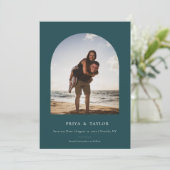 モダンArch Frame Flat日付の写真カードを保存 セーブザデート (スタンド正面)