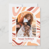 モダンArch Groovy Christmas Holiday Photo シーズンカード (正面)