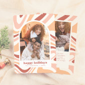 モダンArch Groovy Christmas Holiday Photo シーズンカード