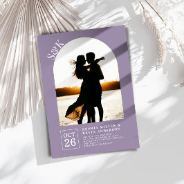 モダンArch I写真Iアメジスト煙I結婚の 招待状