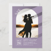 モダンArch I写真Iアメジスト煙I結婚の 招待状 (正面)