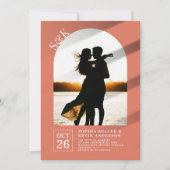 モダンArch I Photo I Terracotta I結婚's 招待状 (正面)