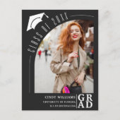 モダンArch Photo Black卒業発表 ポストカード (正面)