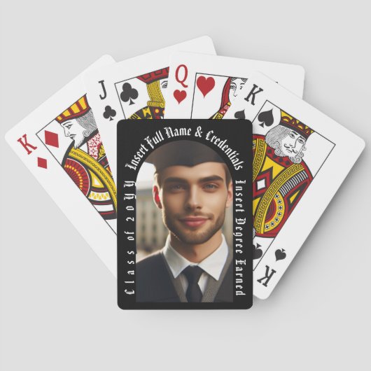 モダンArch Photo, Black and White Graduation トランプ (裏面)