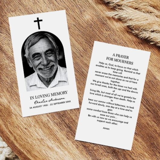 モダンArch Photo Christian Memorial祈りの言葉 名刺