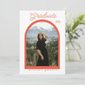 モダンArch Photo grad発表2023赤 招待状 (スタンド正面)