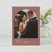 モダンArch Photo Rust 結婚'S You サンキューカード (スタンド正面)