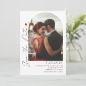 モダンarch photo Save the Date 招待状 (スタンド正面)