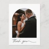モダンArch Photo's 結婚 Thank You ポストカード (正面)